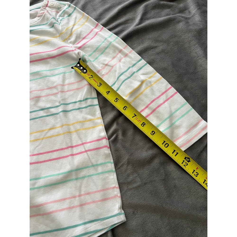 Charter Club Womens Supima Cotton Striped Boat Neck Top White Multi Size M - Picture 6 of 8